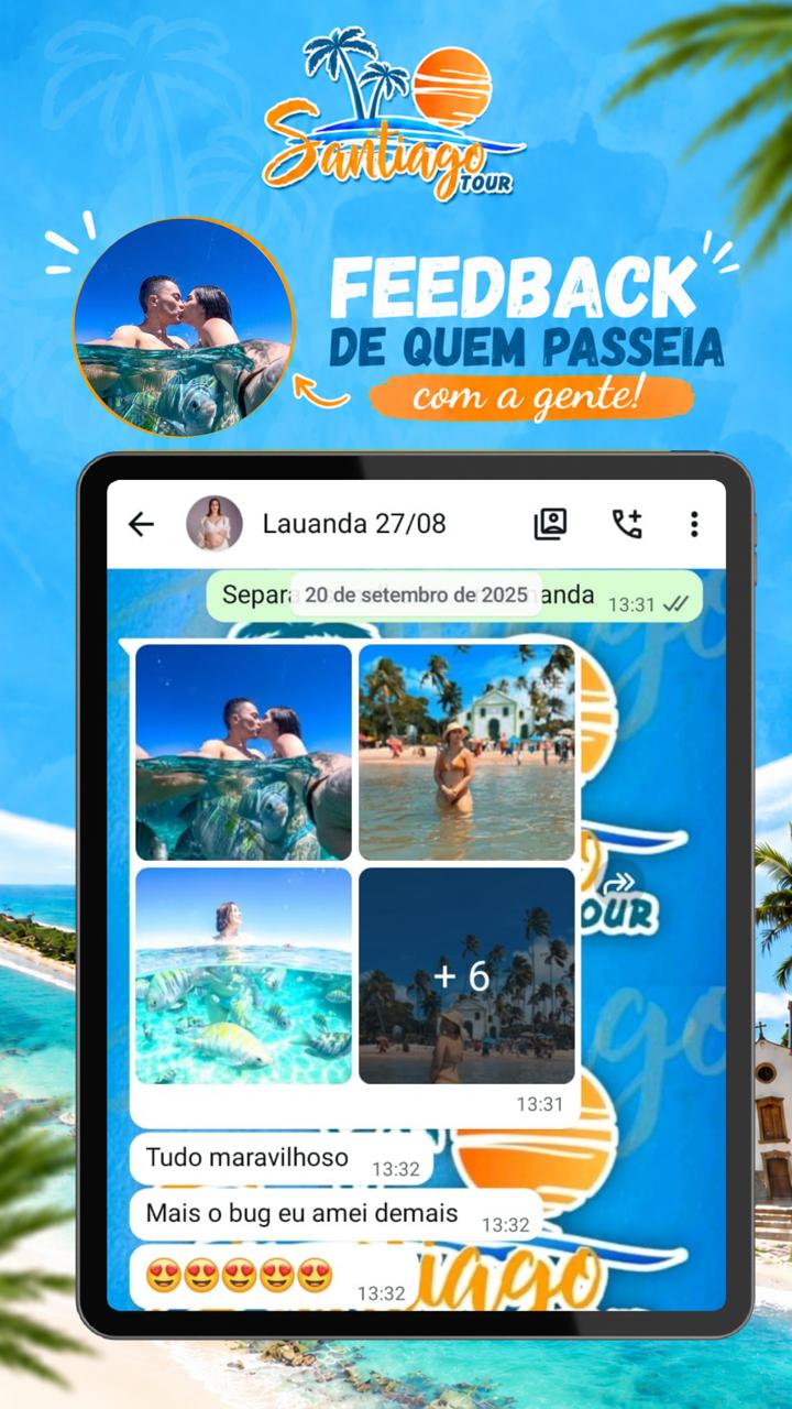 Feedback de Lauanda sobre os passeios da Santiago Tour