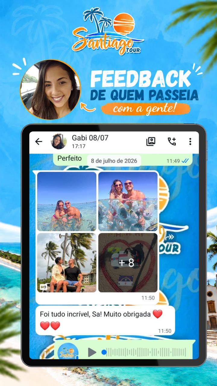 Feedback de Gabi sobre os passeios da Santiago Tour